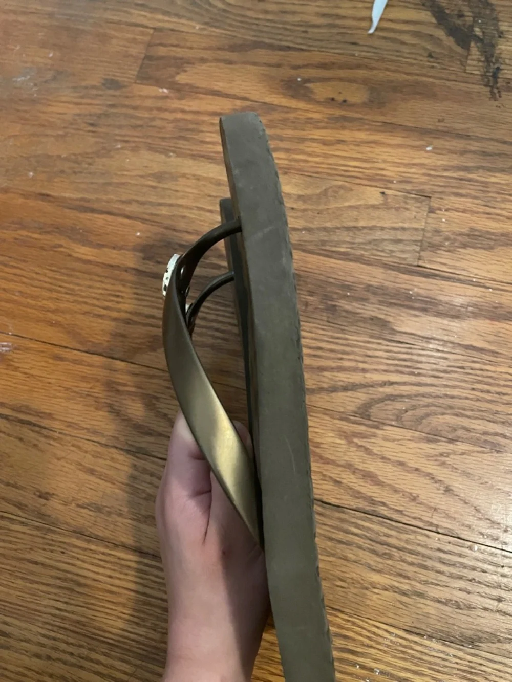 Michael Kors Olive and Bronze Leopard Flip Flops near to perfect condition - Picture 3 of 3